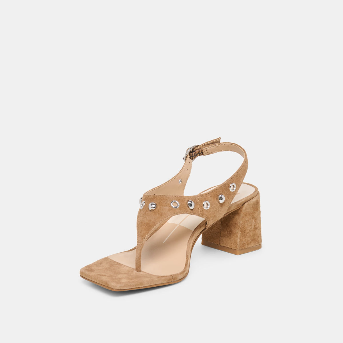 Yves Stud Lt Brown Suede Heels | Dolce Vita Classic