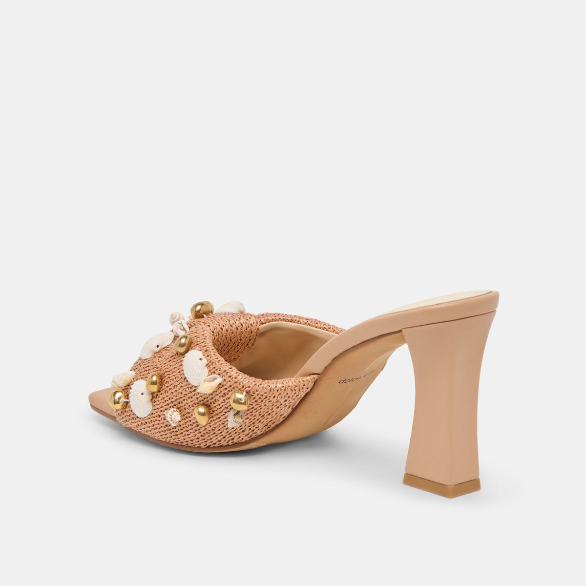 Tylah Toffee Beaded Raffia Heels | Dolce Vita Everyday