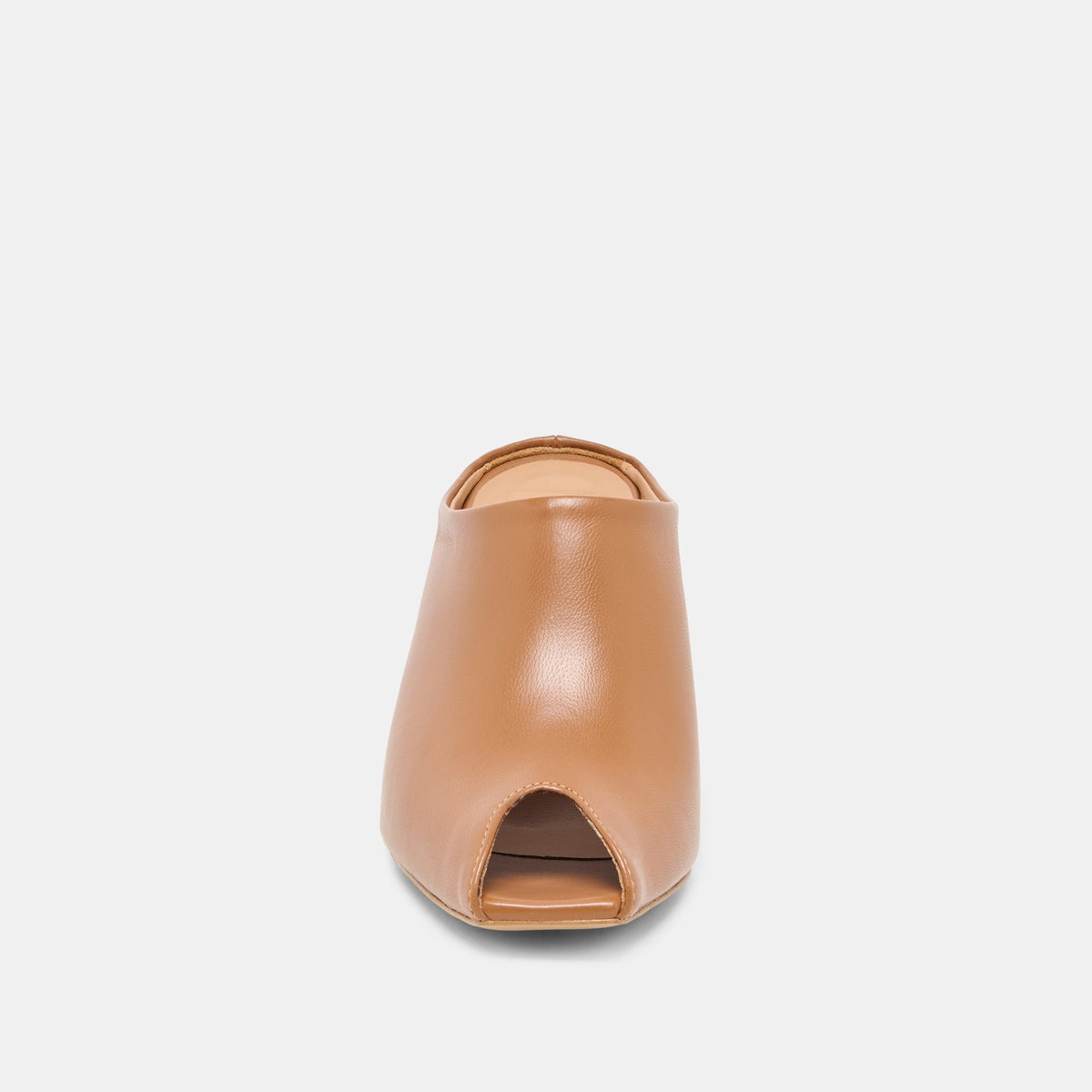 MERY Brown Leather Peep-Toe Heels | Dolce Vita Everyday