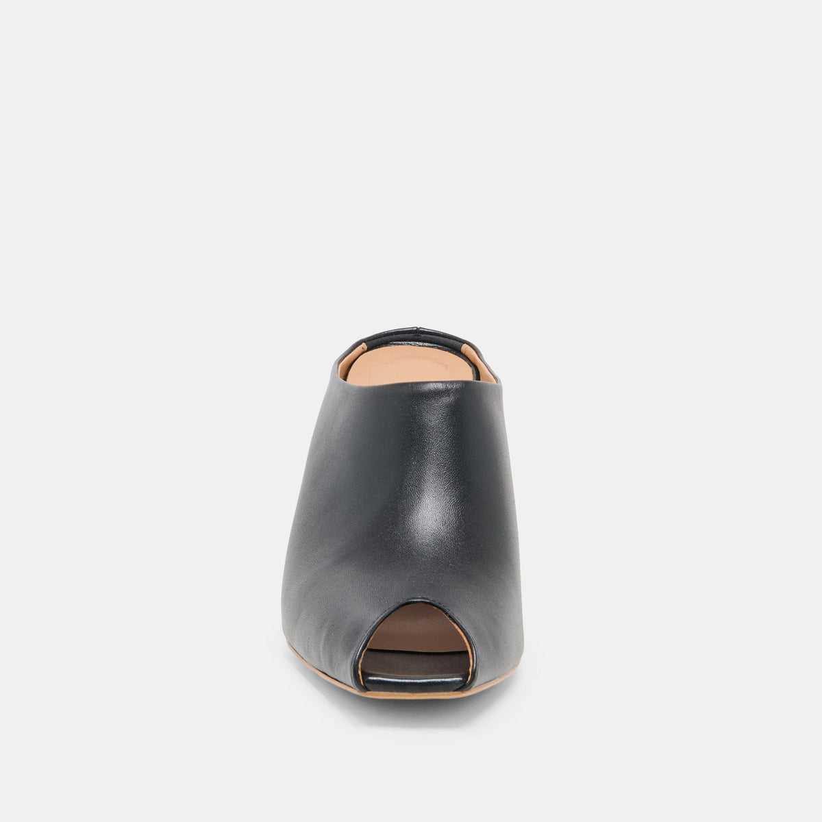 MERY Black Leather Peep-Toe Heels | Dolce Vita Trusted