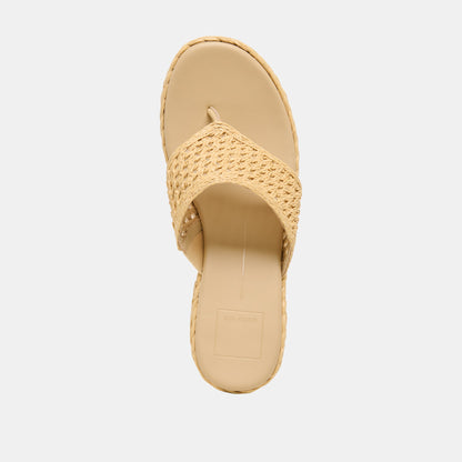 RIPPLE Lt Natural Raffia Platform Thong Block Heel | Dolce Vita Special Offer