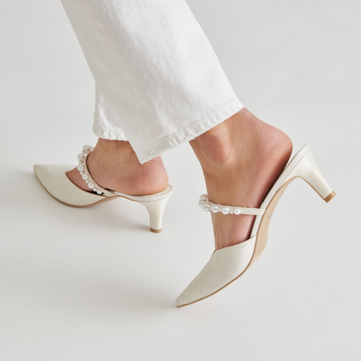 Kanika Pearl Mid Vanilla Pearl Heels | Dolce Vita Special Offer