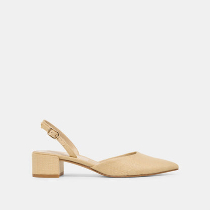 Carel Light Natural Raffia Heels | Dolce Vita Discount