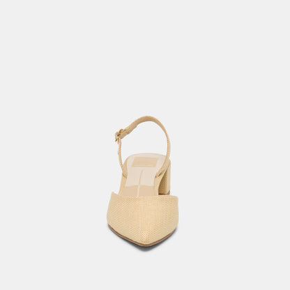 Carel Light Natural Raffia Heels | Dolce Vita Discount
