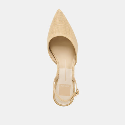 Carel Light Natural Raffia Heels | Dolce Vita Discount