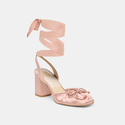 Tisha Lt Blush Satin Heels | Dolce Vita Best Price