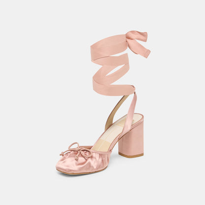 Tisha Lt Blush Satin Heels | Dolce Vita Best Price