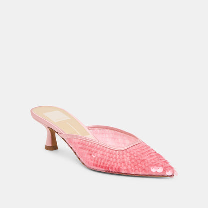 Cleo Sequin Light Pink Sequin Heels | Dolce Vita Deals