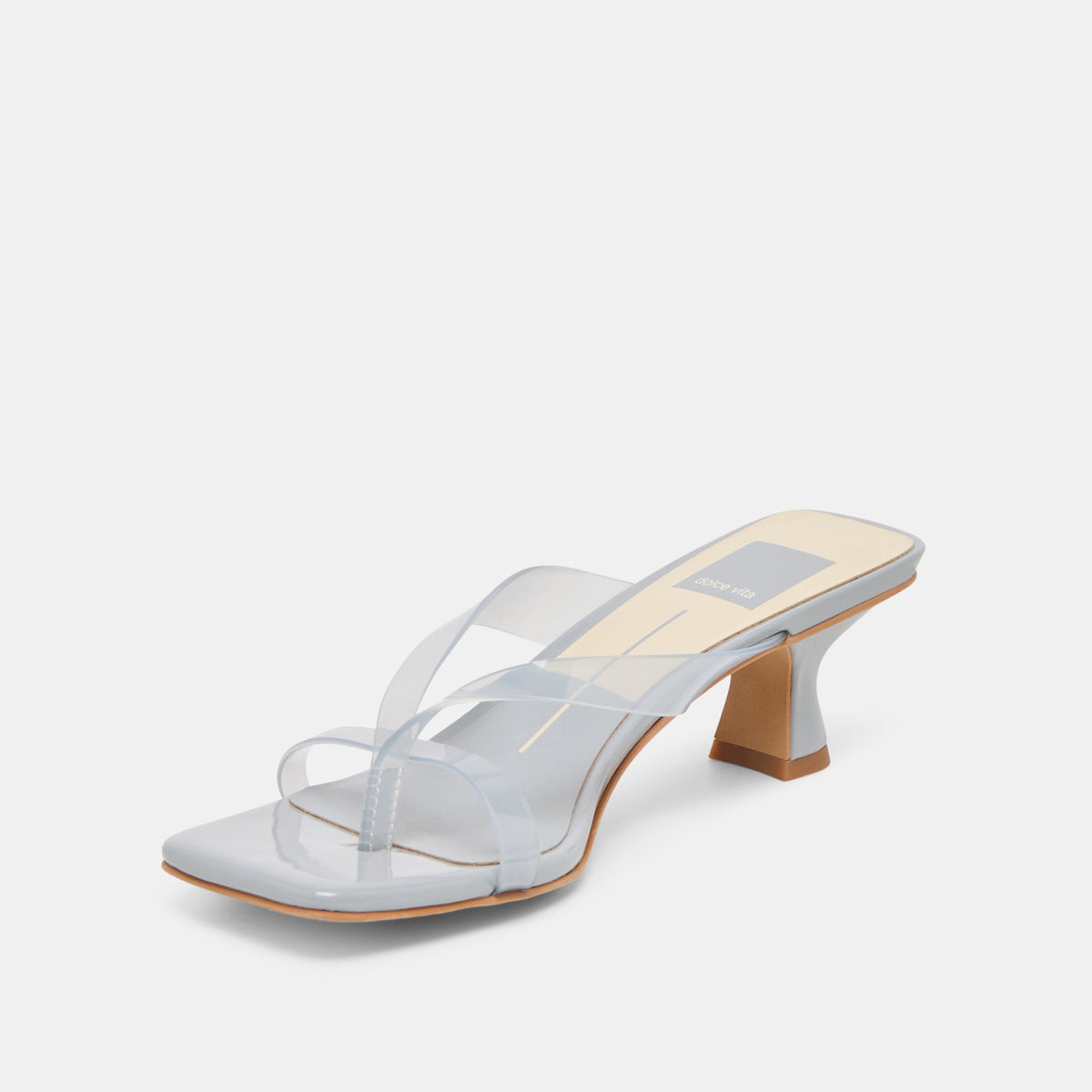 Brevel Vinyl Dusty Blue Jelly Heels | Dolce Vita Featured