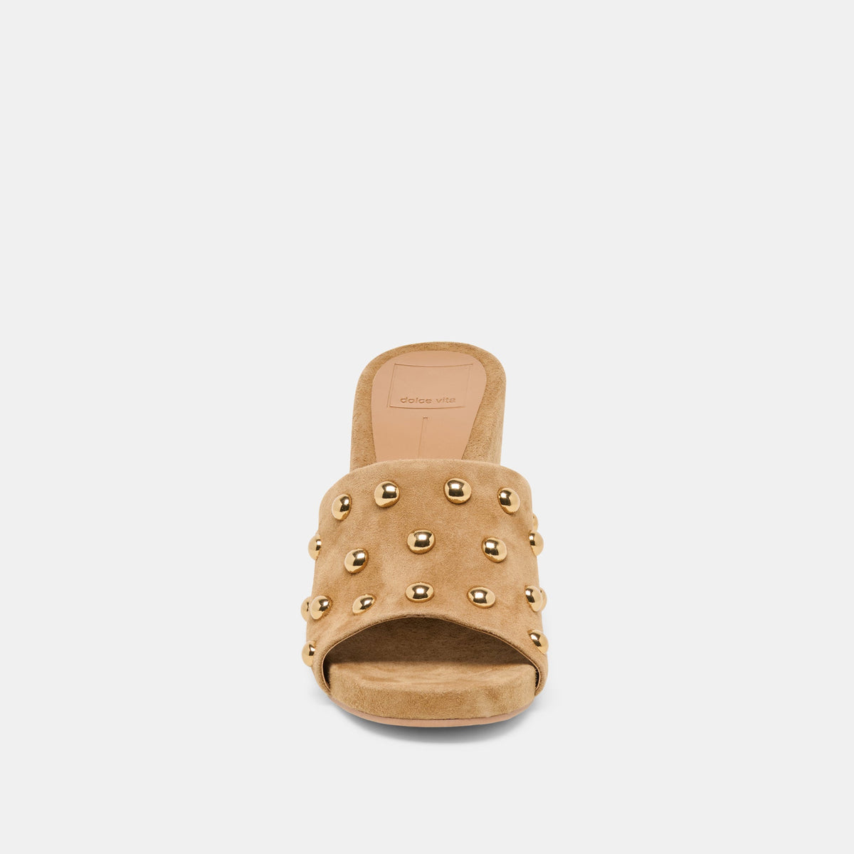 Holta Stud Lt Brown Suede Wedges | Dolce Vita Top Pick