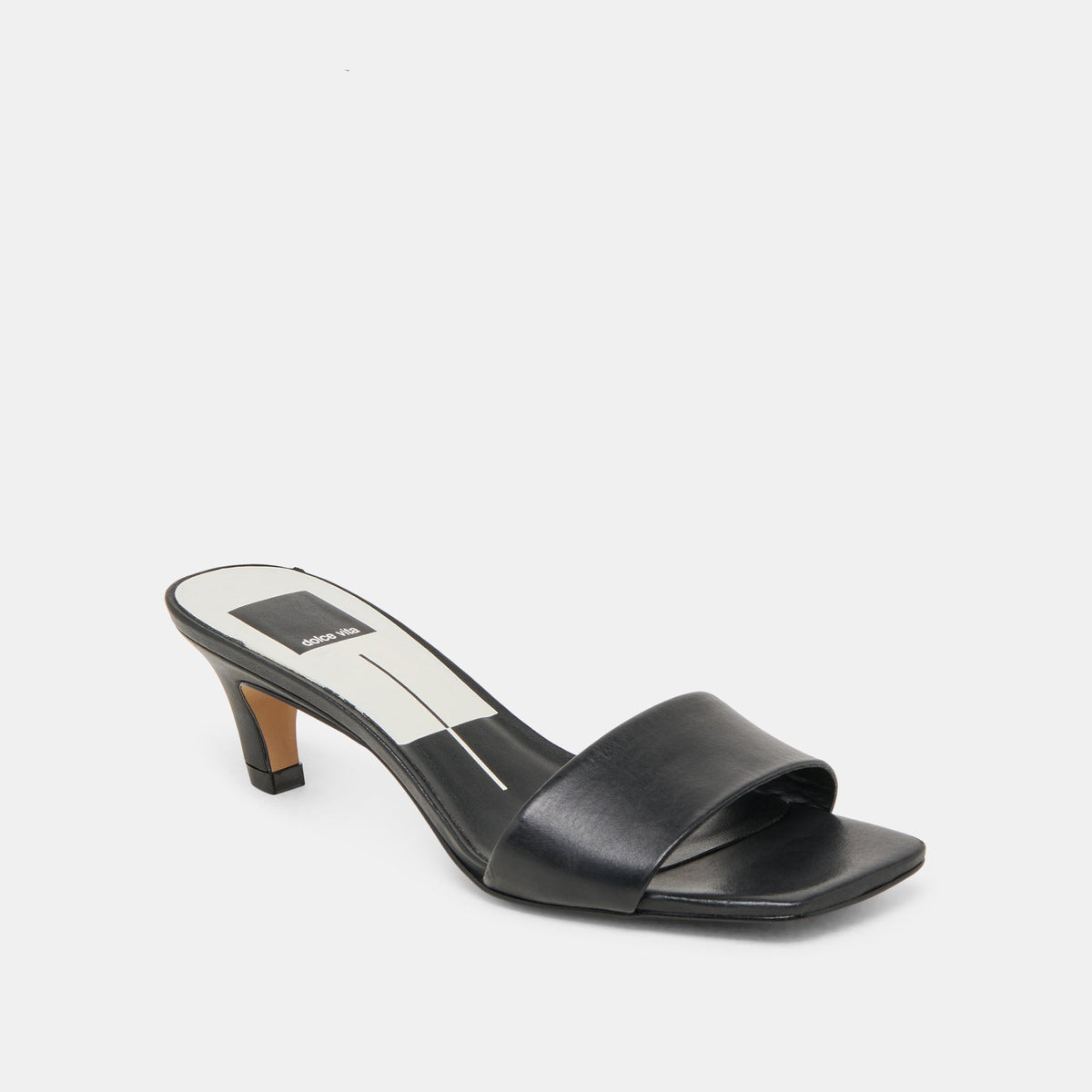 Rexa Wide Black Leather Heels | Dolce Vita Special Offer