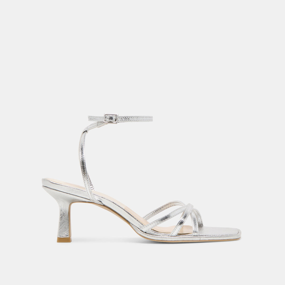 Manji Silver Metallic Leather Heels | Dolce Vita Premium