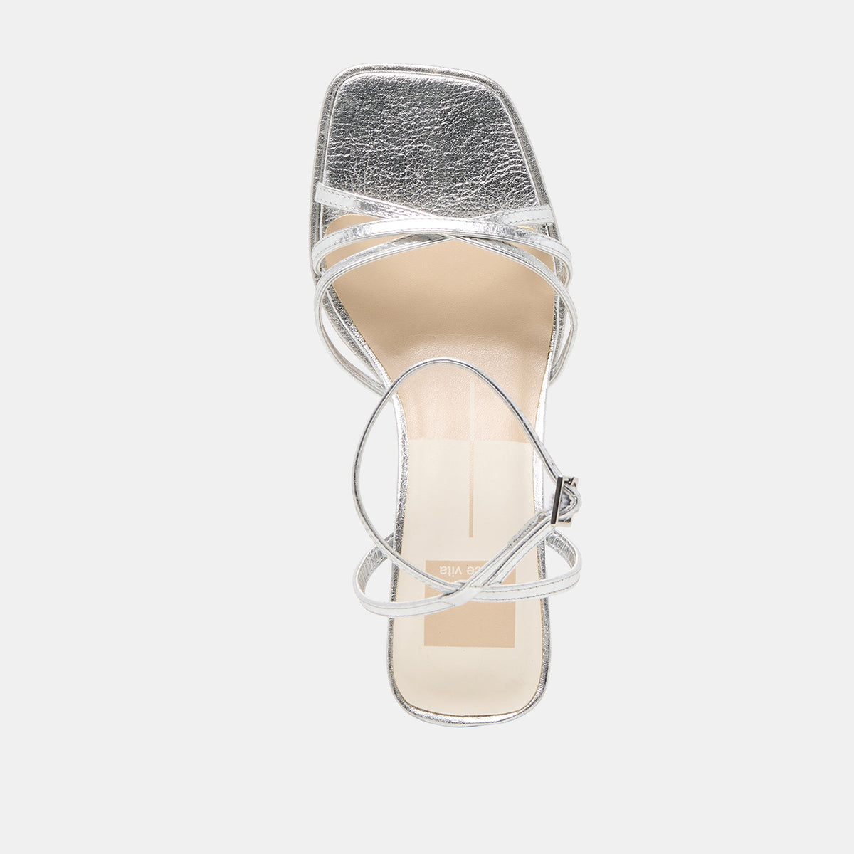 Manji Silver Metallic Leather Heels | Dolce Vita Premium