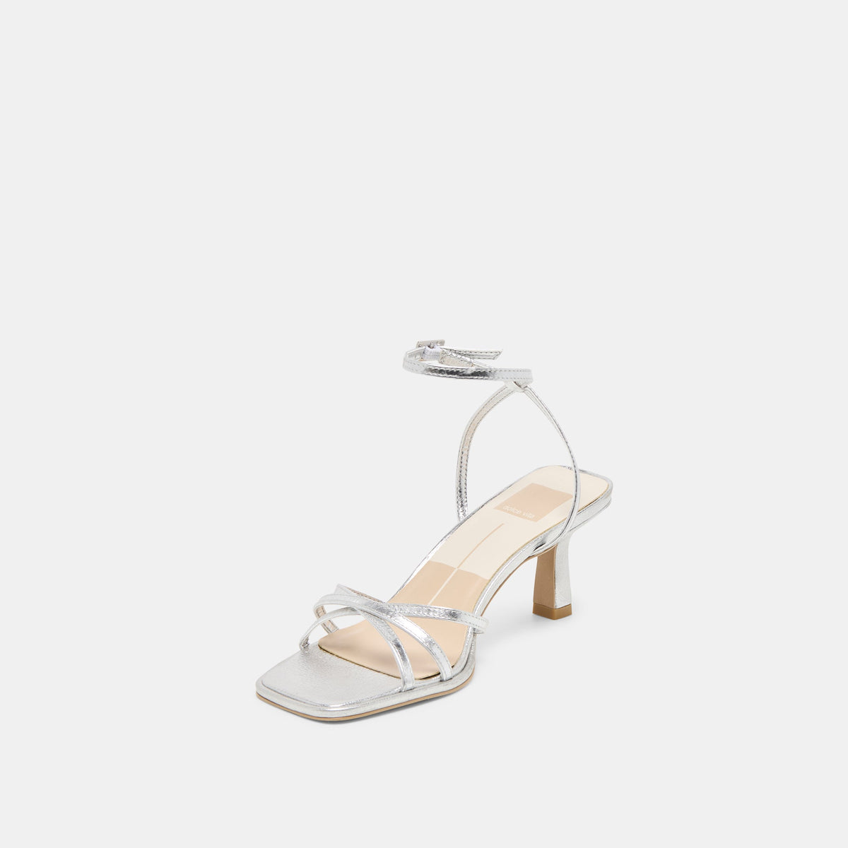 Manji Silver Metallic Leather Heels | Dolce Vita Premium