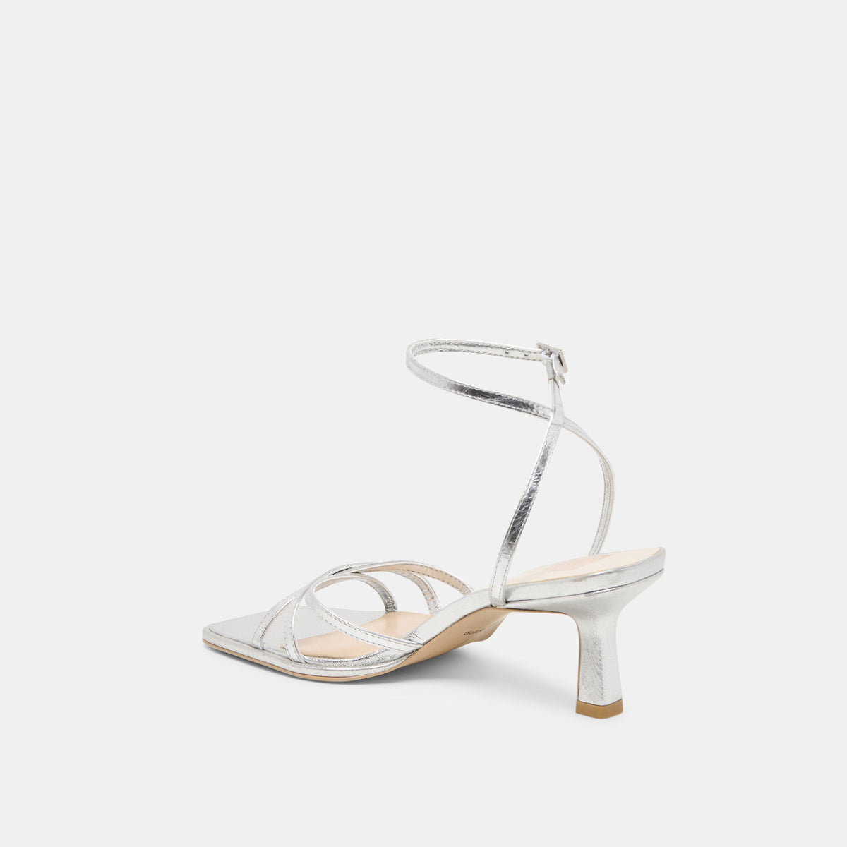 Manji Silver Metallic Leather Heels | Dolce Vita Premium