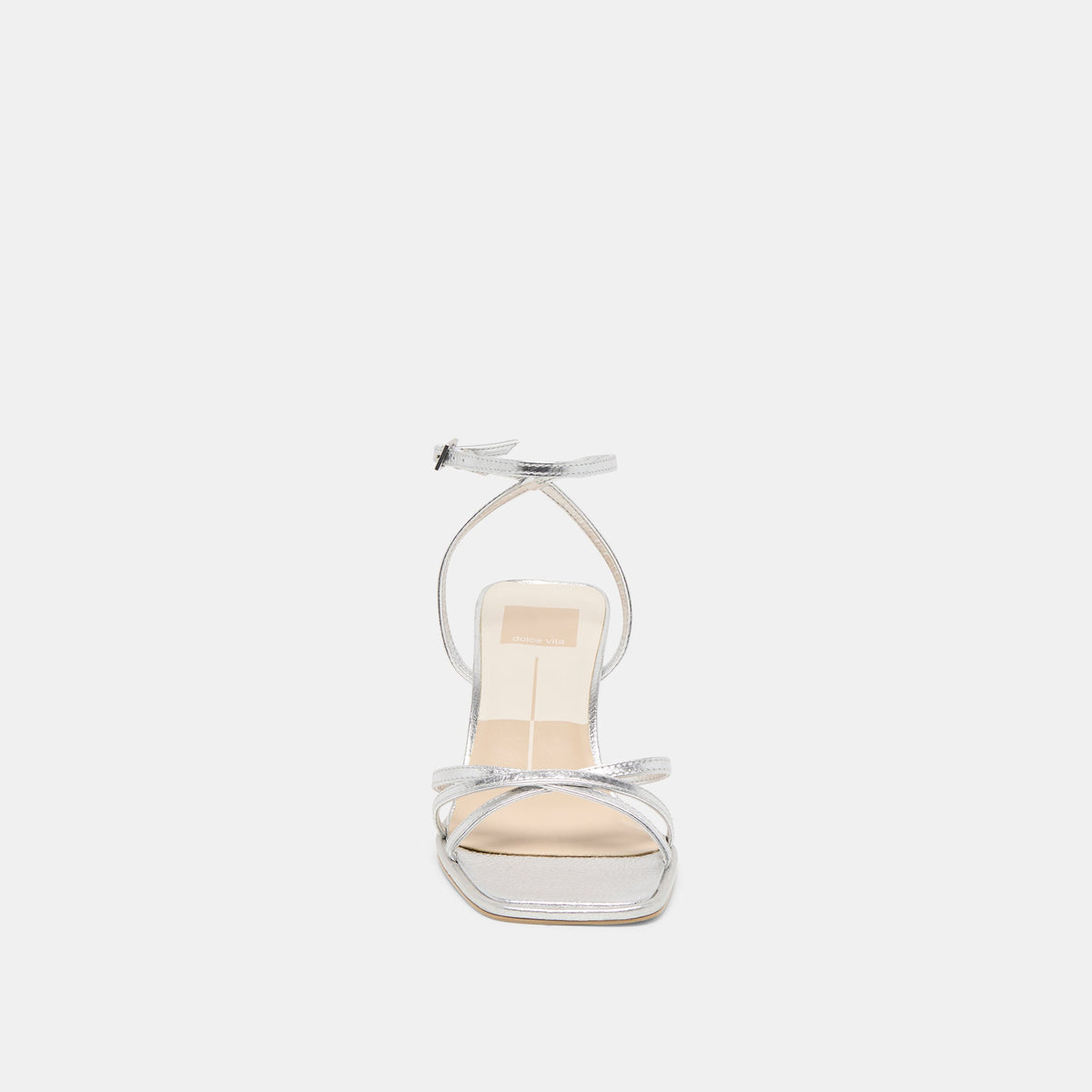 Manji Silver Metallic Leather Heels | Dolce Vita Premium