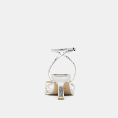 Manji Silver Metallic Leather Heels | Dolce Vita Premium