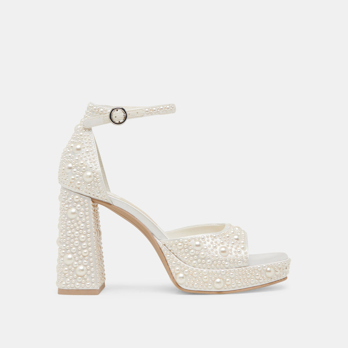 PANDRO PEARL WIDE HEELS TRUE WHITE SATIN
 – Dolce Vita | Dolce Vita Smart Buy