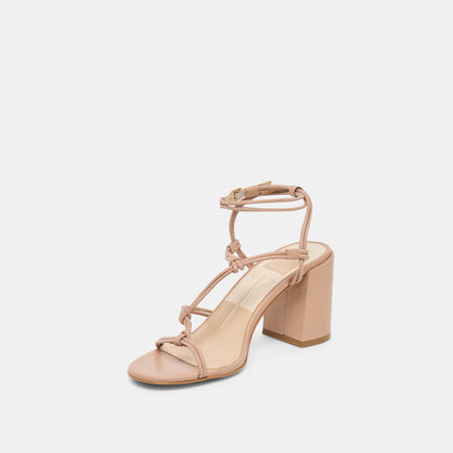 Fizzy Lt Tan Leather Heels | Dolce Vita Premium