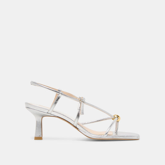 Mylee Silver Distressed Leather Heels | Dolce Vita Premium