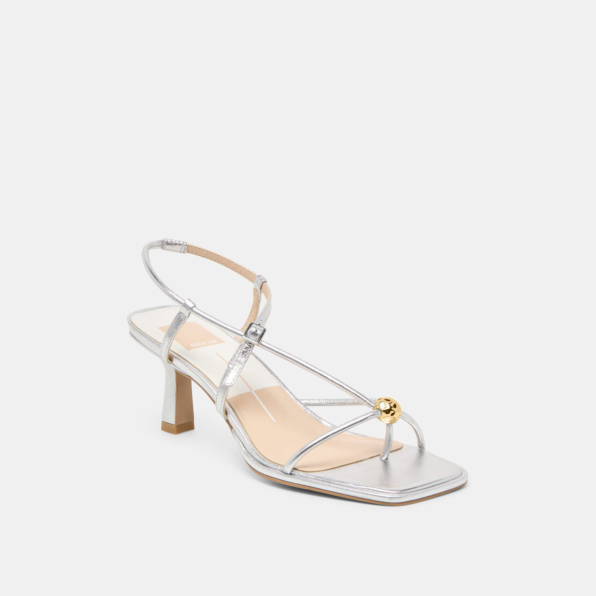 Mylee Silver Distressed Leather Heels | Dolce Vita Premium