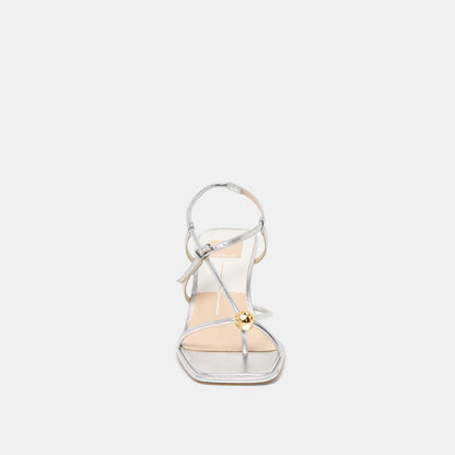 Mylee Silver Distressed Leather Heels | Dolce Vita Premium