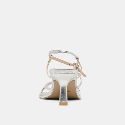 Mylee Silver Distressed Leather Heels | Dolce Vita Premium