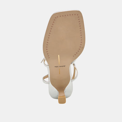 Mylee Silver Distressed Leather Heels | Dolce Vita Premium