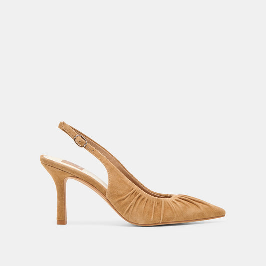 Keira Lt Brown Suede Heels | Dolce Vita Latest