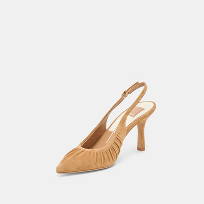 Keira Lt Brown Suede Heels | Dolce Vita Latest