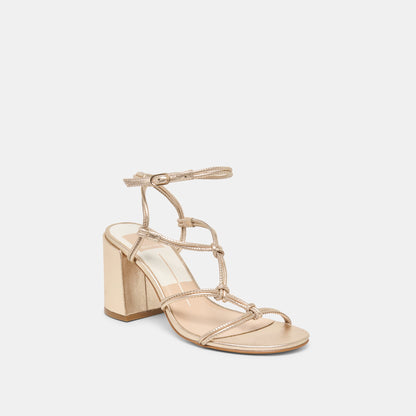 Fizzy Gold Leather Heels | Dolce Vita Top Pick