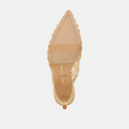 Yael Lt Natural Woven Raffia Heels | Dolce Vita Classic