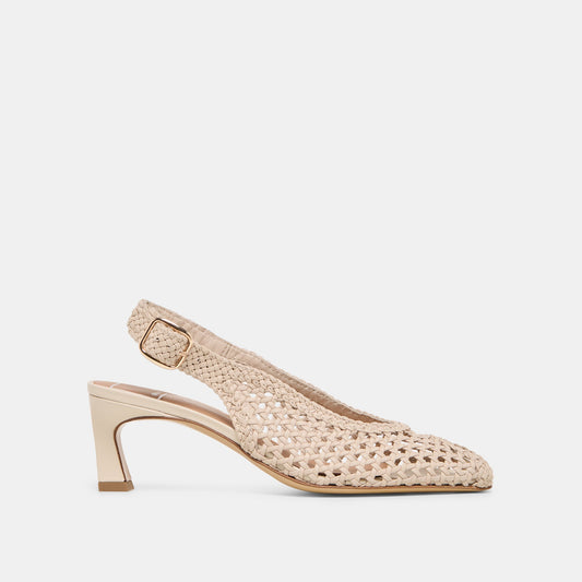 REMLA Bone Woven Leather Peep-Toe Kitten Heel | Dolce Vita Featured