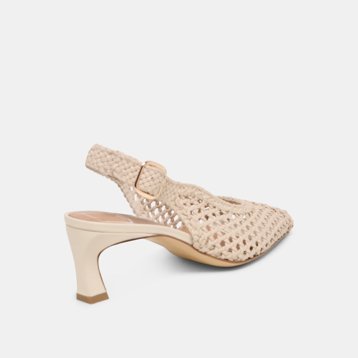 REMLA Bone Woven Leather Peep-Toe Kitten Heel | Dolce Vita Featured