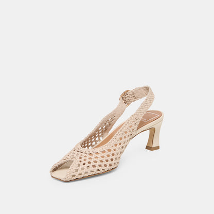 REMLA Bone Woven Leather Peep-Toe Kitten Heel | Dolce Vita Featured