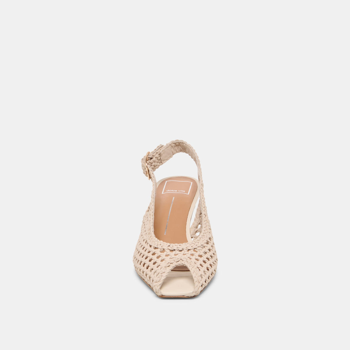 REMLA Bone Woven Leather Peep-Toe Kitten Heel | Dolce Vita Featured