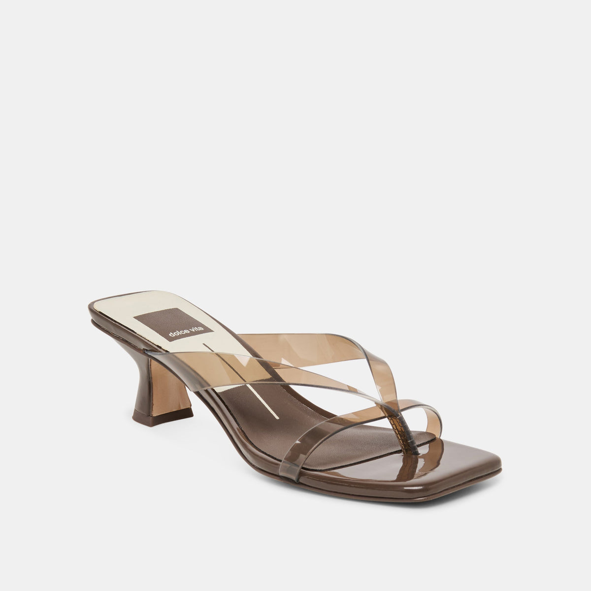Brevel Vinyl Wide Dk Brown Jelly Heels | Dolce Vita Quality
