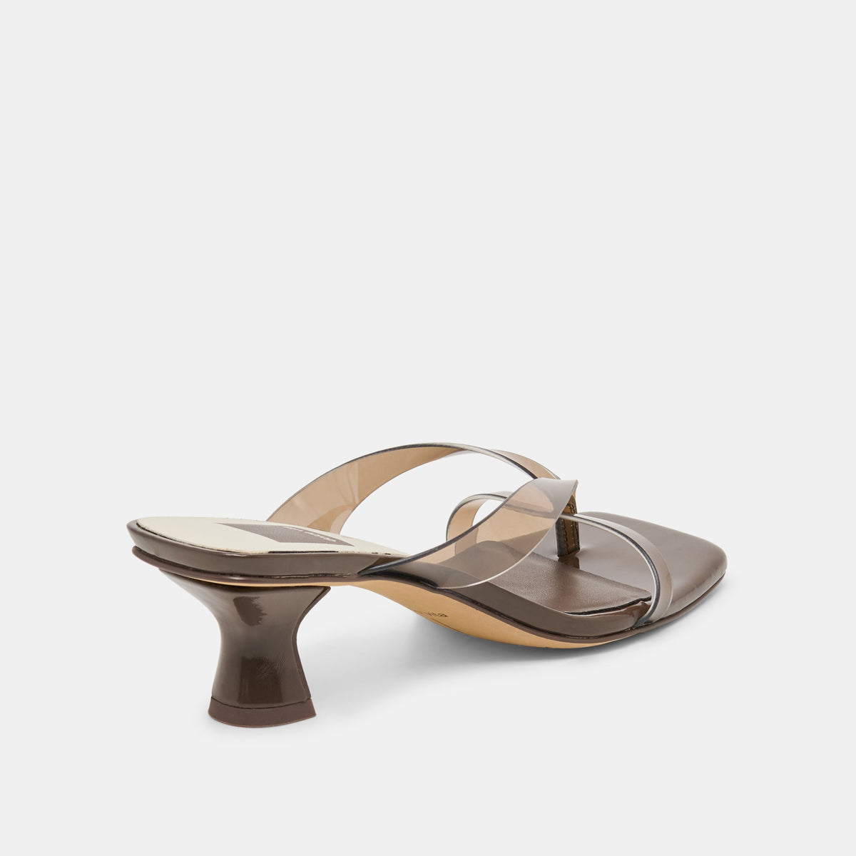 Brevel Vinyl Wide Dk Brown Jelly Heels | Dolce Vita Quality
