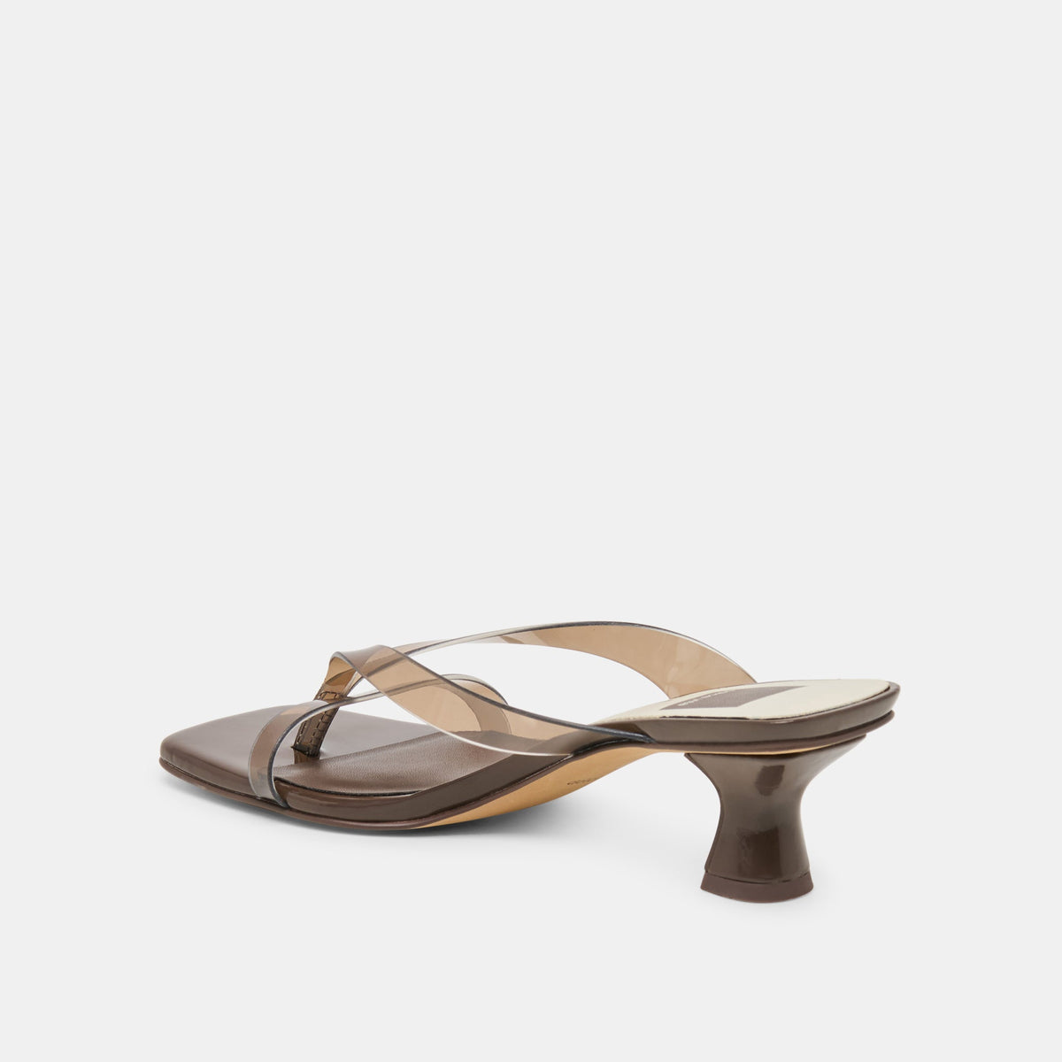 Brevel Vinyl Wide Dk Brown Jelly Heels | Dolce Vita Quality