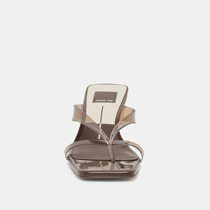 Brevel Vinyl Wide Dk Brown Jelly Heels | Dolce Vita Quality