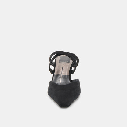 Linore Onyx Suede Heels | Dolce Vita Smart Buy