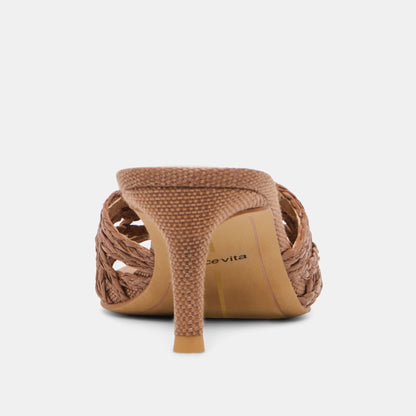 Bowen Cognac Raffia Heels | Dolce Vita Best Price