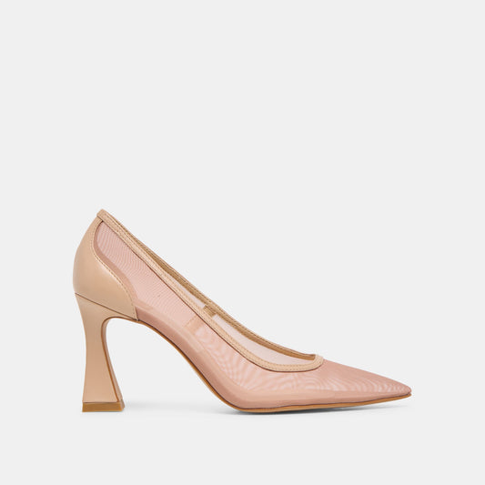 Malory Lt Tan Mesh Heels | Dolce Vita Exclusive