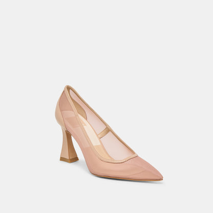 Malory Lt Tan Mesh Heels | Dolce Vita Exclusive