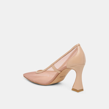 Malory Lt Tan Mesh Heels | Dolce Vita Exclusive