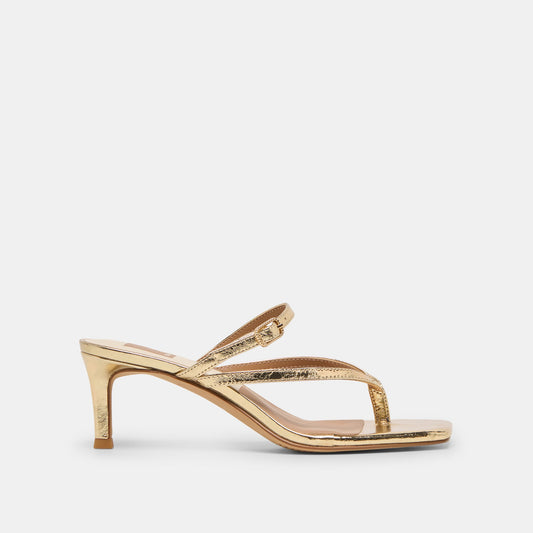Biaga Gold Distressed Leather Heels | Dolce Vita Sale