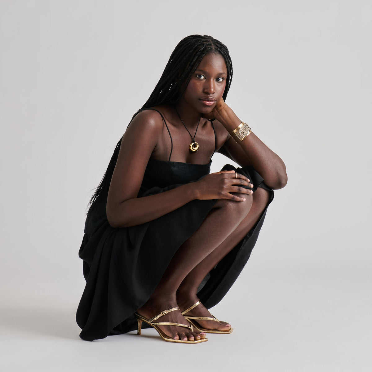Biaga Gold Distressed Leather Heels | Dolce Vita Sale