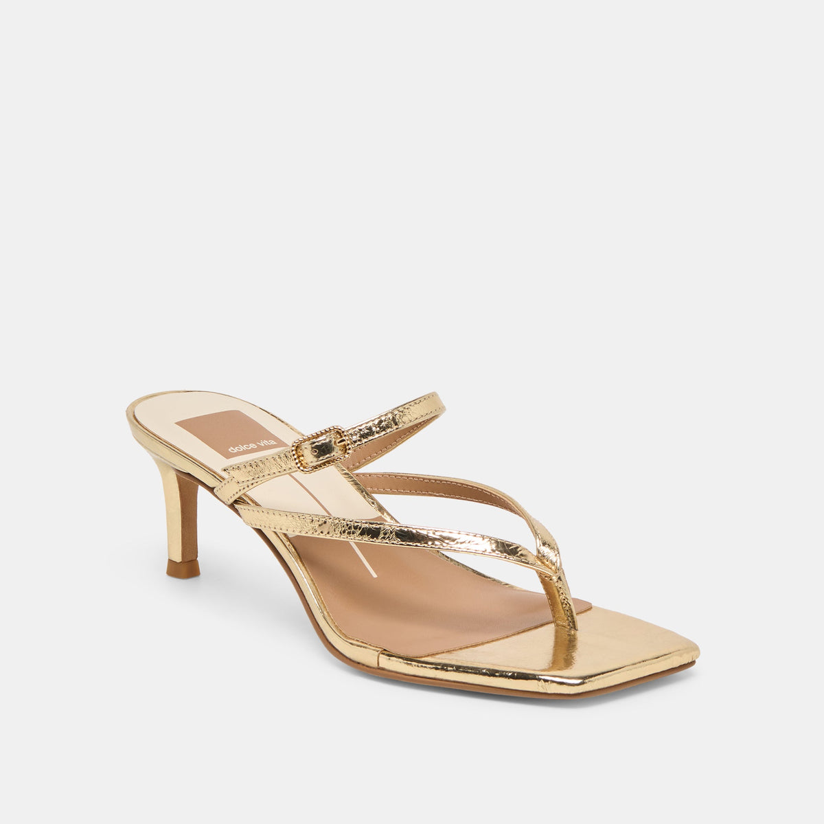 Biaga Gold Distressed Leather Heels | Dolce Vita Sale