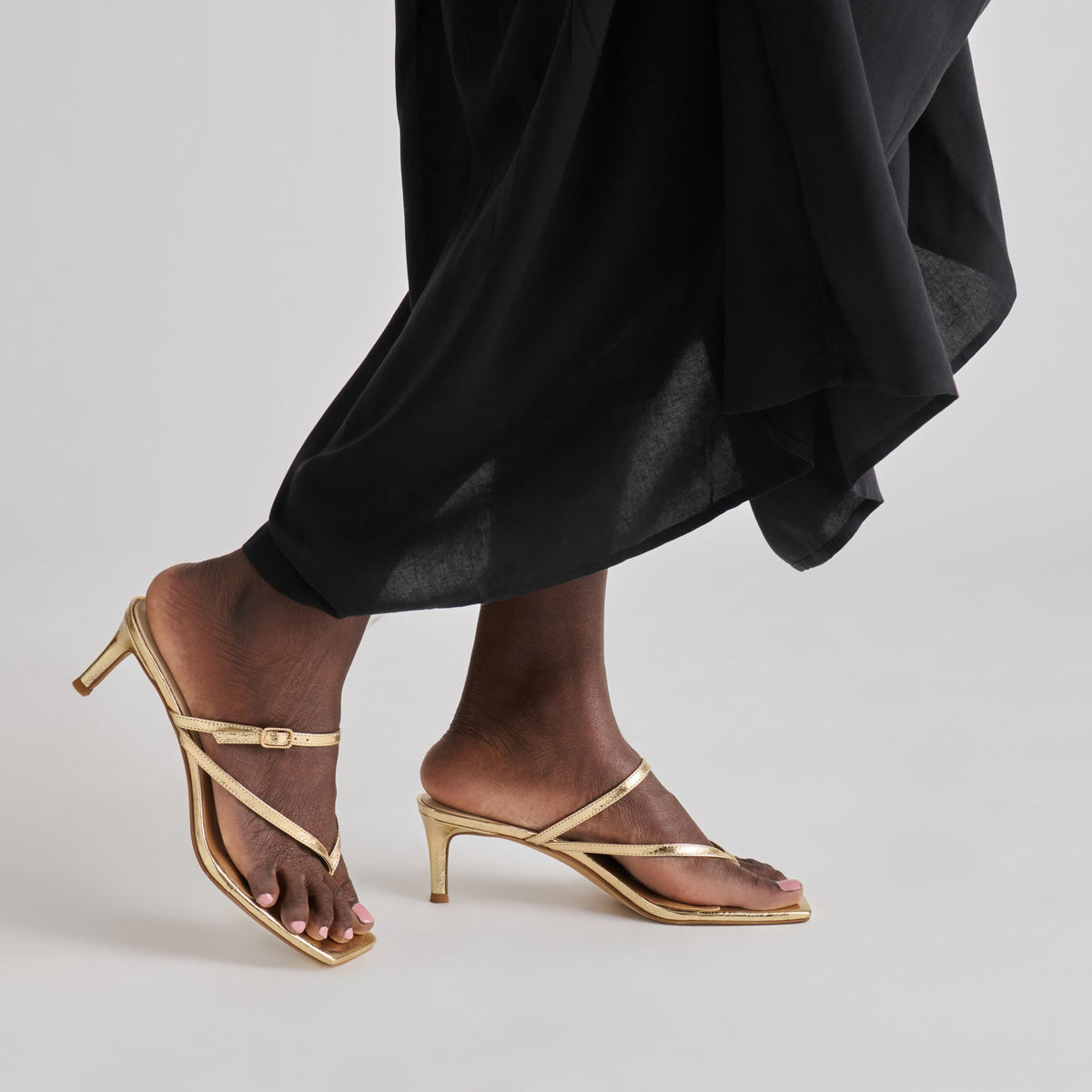 Biaga Gold Distressed Leather Heels | Dolce Vita Sale