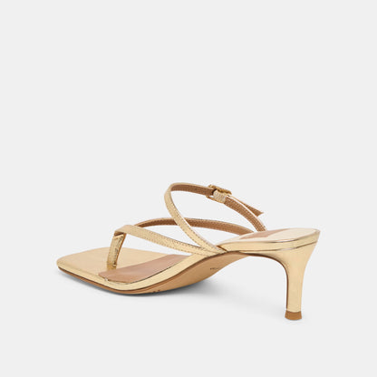 Biaga Gold Distressed Leather Heels | Dolce Vita Sale